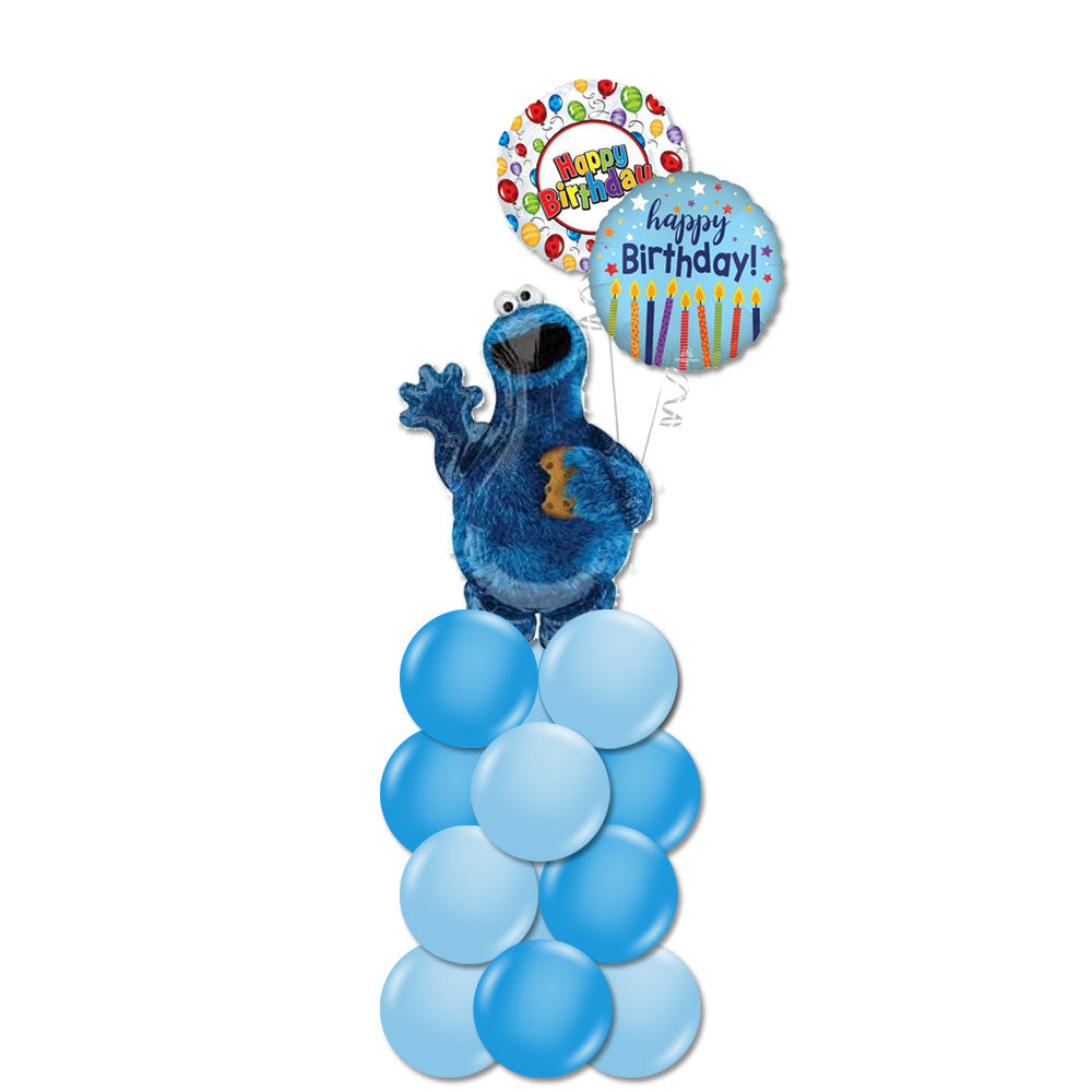 Cookie Monster Balloon Tower